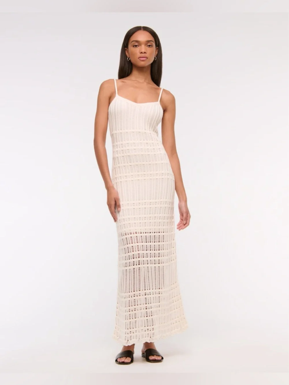 Abercrombie & Fitch Dress Womens Medium Ivory Crochet Maxi New Abercrombie & Fitch Dress Womens Medium Ivory Crochet Maxi New